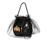 Halloween Treat Bags, Witch Pumpkin Candy Pouches, Mesh Goodie Handle Bags | Halloween Treat Bags, Pumpkin Witch Candy Pouches, Nonwoven Mesh Design, Handle Carrying Bags, for Neighborhood Events
