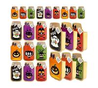 Halloween Treat Boxes, Halloween Crafts Art Cards, Halloween Paper Bags, Jar Shape Party Treat Bags, Trick Or Treat Supplies 26x20x1cm/10.24x7.87x0.39 Inches Halloween Craft Cards, Party Treat Bags