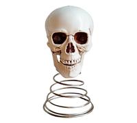 Halloween Tree Topper - 7.48x3.82x4.13in Skull Festive Ornament, Gothic Treetop Decoration, Portable Scary Holiday Decor | Rental Businesses Cafe Hotel Restaurant Apartment Bedroom Seasonal Display