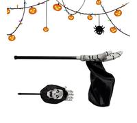 Halloween Trick or Treat Bag - Skull Print Storage Tote | With Handle