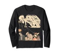 Halloween Ukiyo-e Estilo Esqueleto Jack-o'-Lantern Momia Bruja Manga Larga