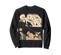 Halloween Ukiyo-e Estilo Esqueleto Jack-o'-Lantern Momia Bruja Sudadera