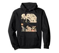 Halloween Ukiyo-e Estilo Esqueleto Jack-o'-Lantern Momia Bruja Sudadera con Capucha