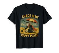 Halloween Vampire Beach Humor Shade es mi Lugar Feliz Camiseta