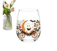 Halloween Vasos Vidrio Vaso Vino Estético Vidrio Calabaza Fantasma 400 ml