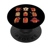 Halloween Verano Hotdog Fantasma Summerween Halloweiner PopSockets PopGrip Adhesivo