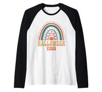 Halloween Vibes for Happy Halloween 2025 Halloween Gato Camiseta Manga Raglan