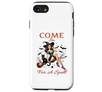 Halloween Vintage Bruja Pin Up Girl viene para un hechizo Carcasa para iPhone SE (2020) / 7 / 8