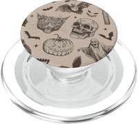 Halloween Vintage Witchy Aesthetic Cute Retro Graphic PopSockets PopGrip para MagSafe