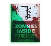 Halloween Warning Sign, Glow In The Dark Sticker, Haunted House Decor