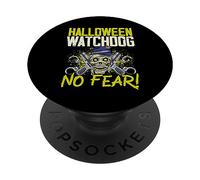 Halloween Watchdog, No Fear! Policía Espeluznante Halloween PopSockets PopGrip Adhesivo