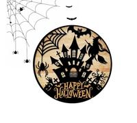 Halloween Welcome Sign, Front Door Decorations Round Outdoor Farmhouse