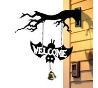 Halloween Wind Chimes, Spooky Wooden Ornament, Hanging Swing