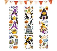 Halloween Window Clings 9 Sh eets Pumpkin Gnome Reusable Fall Decor