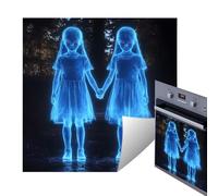 Halloween Window Clings, Spooky Little Girl Stickers, Waterproof Reusable Decor, Scary Peel-and-Stick Decals, Ideal for Home, School, Bathroom, Apartment, Dorm, Party Decorations