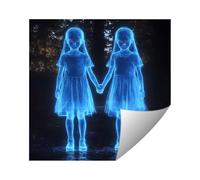 Halloween Window Decals, Girl Glass Stickers, Removable Waterproof Clings, Reusable Holiday Decorations, Black Design, For Indoor Bathroom School Apartment Doors And More