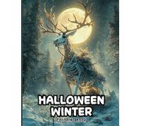 Halloween Winter Coloring Book for Adults: Frosty Pumpkins, Snowy Skeletons and Ghostly Forest Paths for Stress Relief, Mindful Relaxation & Holiday Joy