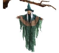Halloween Witch, Animated Talking Witches, Light Up Eyes Decoration, Sound-Activated Outdoor Prop, Spooky Backyard Party Decor for Garden Patio Haunted House Carnival Lawn 66.93x37.4 Inches