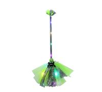 Halloween Witch Broom - Halloween Witch Broom , Halloween con luz LED para Halloween disfraz de fiesta de disfraces de Halloween Glow en bruja negra
