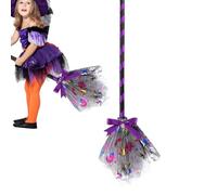 Halloween Witch Broom | Mesh Broom Witch Flying Costume Prop | Detachable W
