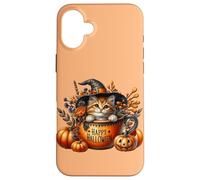 Halloween Witch Cat In Happy Halloween Coffee Mug Kitten Mom Carcasa para iPhone 16 Plus