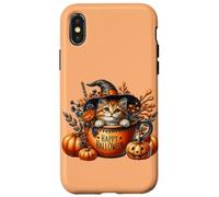 Halloween Witch Cat In Happy Halloween Coffee Mug Kitten Mom Carcasa para iPhone X/XS