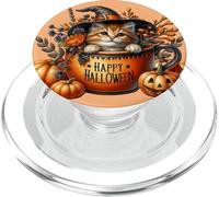 Halloween Witch Cat In Happy Halloween Coffee Mug Kitten Mom PopSockets PopGrip para MagSafe