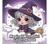 Halloween Witch Coloring Book for Kids Ages 3-8: Cute Kawaii Witches with Easy Bold Outlines: Fun and Simple Halloween Witch Adventures for Toddlers, Preschool and Kindergarten Kids