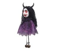Halloween Witch Decoration - Hanging Gothic Doll | Scary Bell Prop, Outdoor