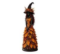 Halloween Witch Figurine Seasonal - Resin Enchanting Witch Statue for Porch
