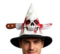 Halloween Witch Hat - Adjustable Witch Cosplay | Funny Spooky Party Decor | Electric Halloween Witch Hat Adjustable Button Fit Party Decor for Photo Props Daily Outfit Masquerade Party Festival