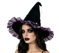 Halloween Witch Hat - Stretchy Wide Brim Halloween Party Dress Up Headdress