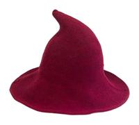 Halloween Witch Hat - Women's Knitted Pointed Cosplay Hat with Soft Stretch Fabric, Breathable Party Accessory | Witch Headwear For Men Ladies Adults Dress Up Masquerade Haunted House Holiday Costume