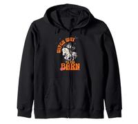 Halloween Witch Horse Funny Witch Way to The Barn Farm Sudadera con Capucha