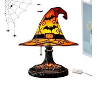 Halloween Witch Lamp - USB Powered LED Resin Decoration for Spooky Nights