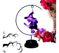 Halloween Witch Night Lights, Standing Decor Lamp, Glowing Ornament Display, Festive Cosplay Lighting Accent, Ideal for Bedroom Porch Entrance Living Room Dorm Party, Atmospheric Holiday Glow