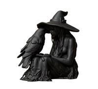 Halloween Witch Statue - Dark Gothic Raven Table Centerpiece Home Decor