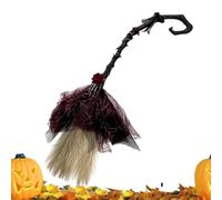 Halloween Witches Broom - Gothic Cosplay Prop | Dark Witch Stick Accessory