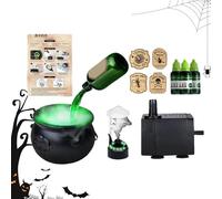 Halloween Witches Cauldron - Accesorio Mágico Para Pociones De Juego De Brujas | Atomizador De Tarro De Brujas, Fabricante De Niebla Fantasmagórica Para Porche Exterior