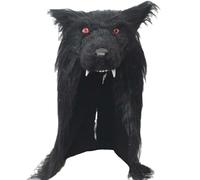 Halloween Wolf Mask Scary Masque de hombres lobo Sucarado Fatible Látex Gótico elástico Halloween para vestuario Carnival Dress Fiest, Werewolf, cosplay