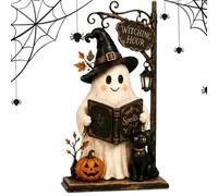 Halloween Wooden Table Sign Haunted Pumpkin Ghost Ornament