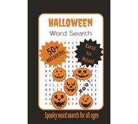 Halloween Word Search | 50+ puzzles | easy to read: Word search puzzles with easy-to-read print about Halloween, spooky words | 6x9 inches, 110 pages ... gifts for kids, classrooms, and relaxation
