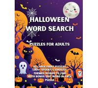 Halloween Word Search: 80 Spooky, Ghostly & Haunted-Themed Large-Print Puzzles - 1,600+ Words to Find - Puzzle Games for Adults - Includes Answer Keys ... for Puzzle Lovers & Horror Fans (GridQuest)