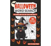 Halloween Word Search: 90 Fun & Spooky Easy-to-Read Puzzles for Teens & Adults about Movies, Monsters & Games | 6×9, 105 Pages | Gift for Halloween Fans & Puzzle Lovers