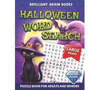 Halloween Word Search for Adults and Seniors - Large Print Spooky Puzzles for Cozy Fall Fun: 80 Large Print Word Search Puzzles with Over 1200 ... Pumpkins, Haunted Houses, Witches, and Candy