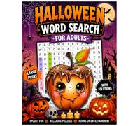 Halloween Word Search for Adults: Fun Halloween Word Search Puzzles with Large Print for Easy Reading