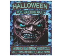 HALLOWEEN WORD SEARCH FOR ADULTS: Large Print Terrifying Puzzles | A Frightfully Relaxing Collection of Gothic, Rare and Folklore-Style word search ... for Halloween parties, or screen-free fun.