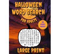 Halloween Word Search for Adults: Spooky Large Print Puzzles | 100 Fun Brain Games with Ghosts, Witches, and Pumpkins
