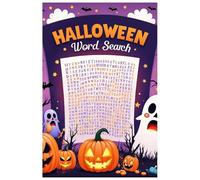 Halloween Word Search for Kids | 55 Spooky Puzzles with Pumpkins, Ghosts, Witches & Candy (Ages 6-10) 6x9 inch