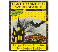 HALLOWEEN WORD SEARCH: Get into the spirit of Halloween with this thrilling word search puzzle book. Packed with 100 puzzles with spooky, rare, ... themes, A Festive Fun for Seniors & Adults.